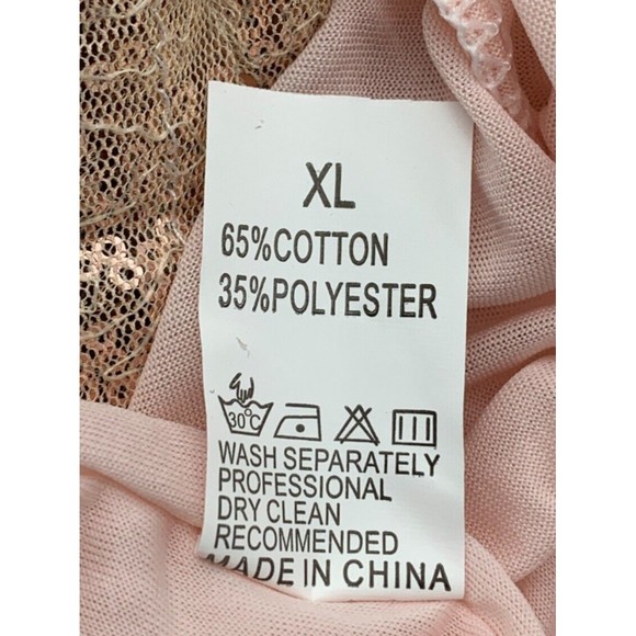 Fashion Classic Fashion Sequin Faux-Wrap Sheath Dress Rose Gold S (US 2-4) - Picture 6 of 7